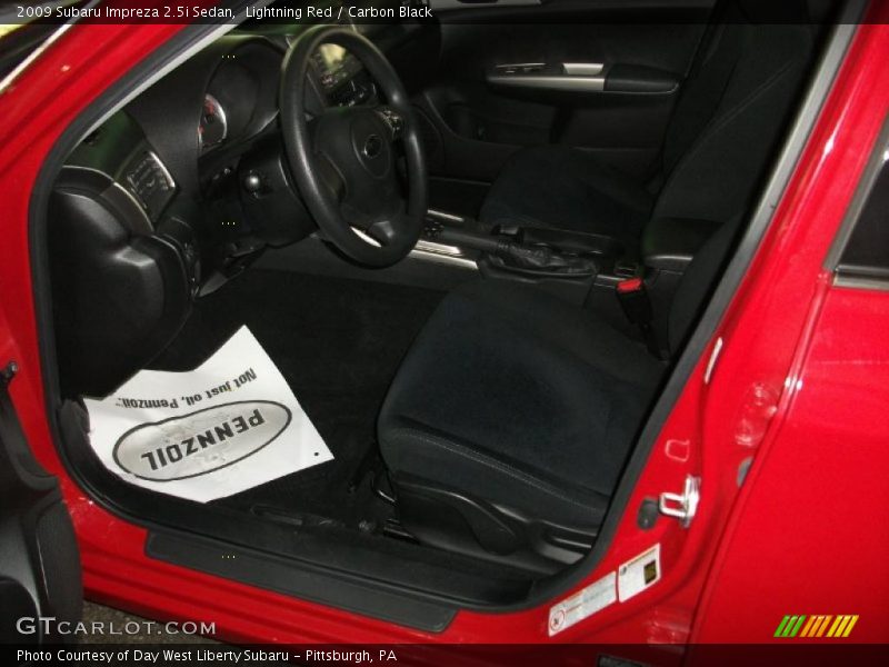 Lightning Red / Carbon Black 2009 Subaru Impreza 2.5i Sedan