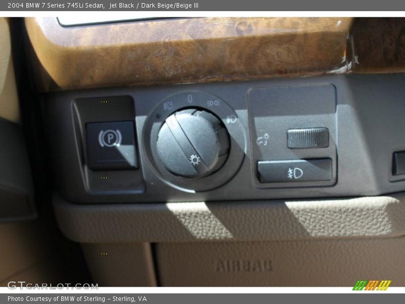 Jet Black / Dark Beige/Beige III 2004 BMW 7 Series 745Li Sedan