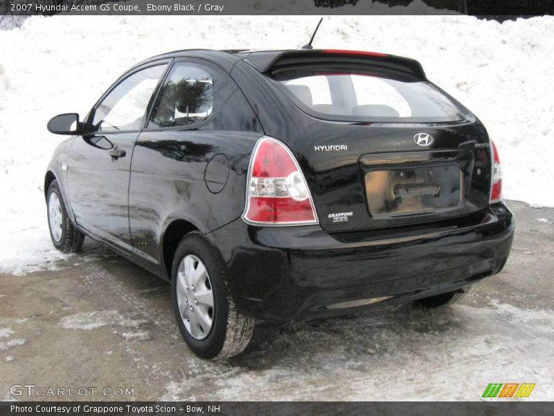 Ebony Black / Gray 2007 Hyundai Accent GS Coupe