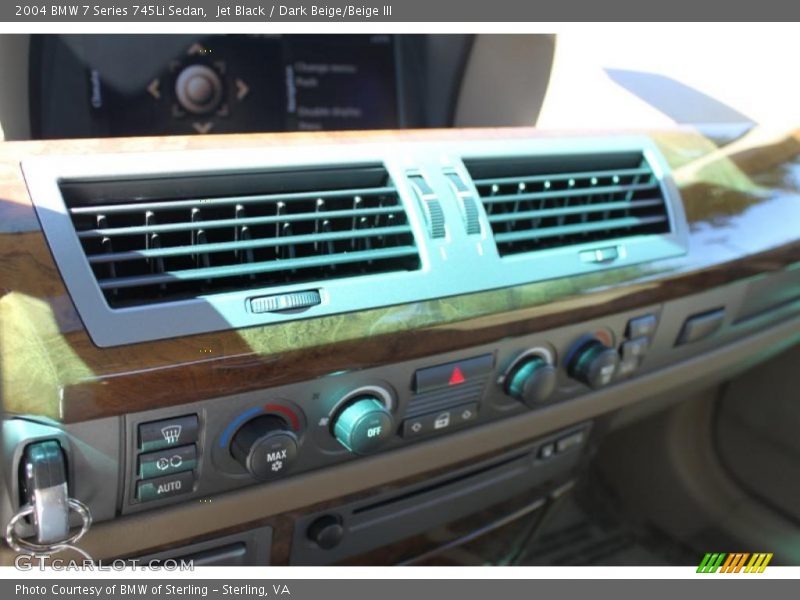 Jet Black / Dark Beige/Beige III 2004 BMW 7 Series 745Li Sedan