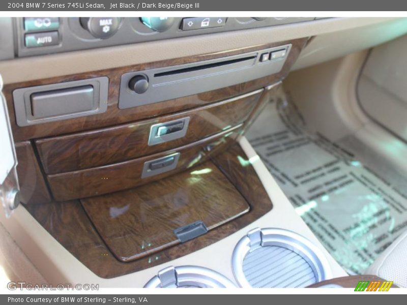 Jet Black / Dark Beige/Beige III 2004 BMW 7 Series 745Li Sedan