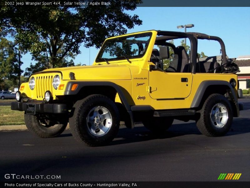 Solar Yellow / Agate Black 2002 Jeep Wrangler Sport 4x4