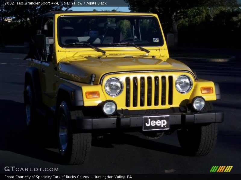 Solar Yellow / Agate Black 2002 Jeep Wrangler Sport 4x4