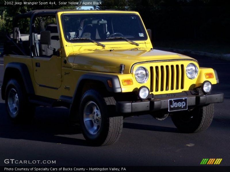 Solar Yellow / Agate Black 2002 Jeep Wrangler Sport 4x4