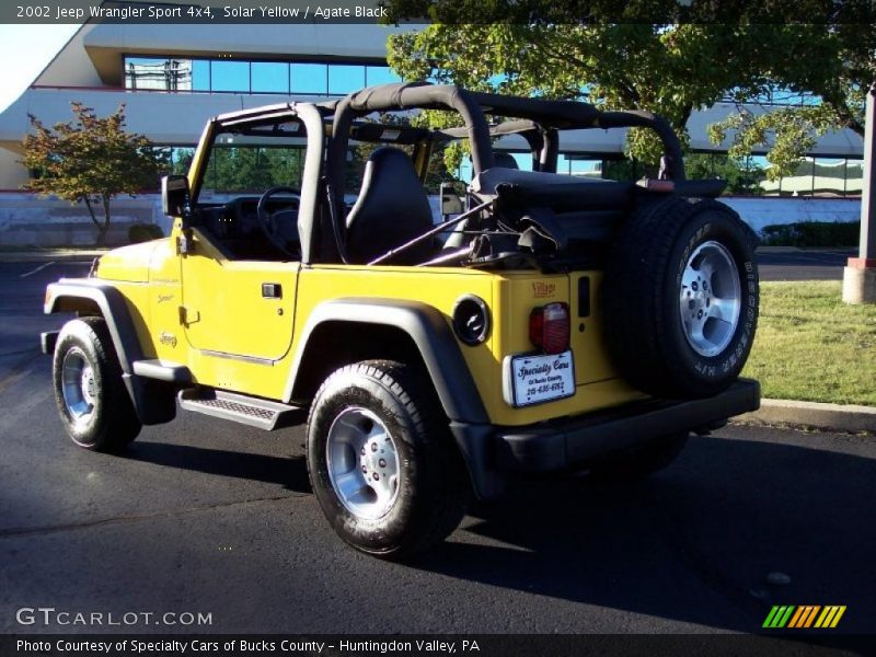 Solar Yellow / Agate Black 2002 Jeep Wrangler Sport 4x4