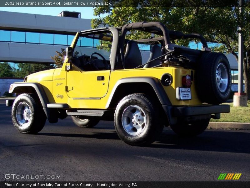 Solar Yellow / Agate Black 2002 Jeep Wrangler Sport 4x4