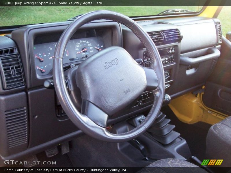 Solar Yellow / Agate Black 2002 Jeep Wrangler Sport 4x4