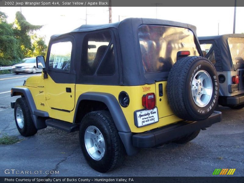 Solar Yellow / Agate Black 2002 Jeep Wrangler Sport 4x4