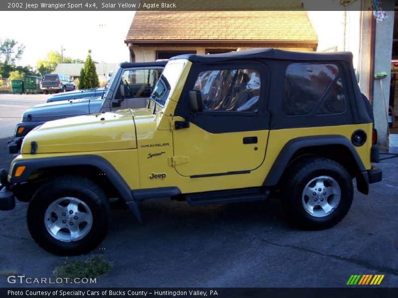 Solar Yellow / Agate Black 2002 Jeep Wrangler Sport 4x4