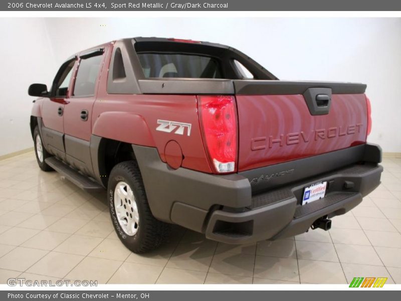 Sport Red Metallic / Gray/Dark Charcoal 2006 Chevrolet Avalanche LS 4x4