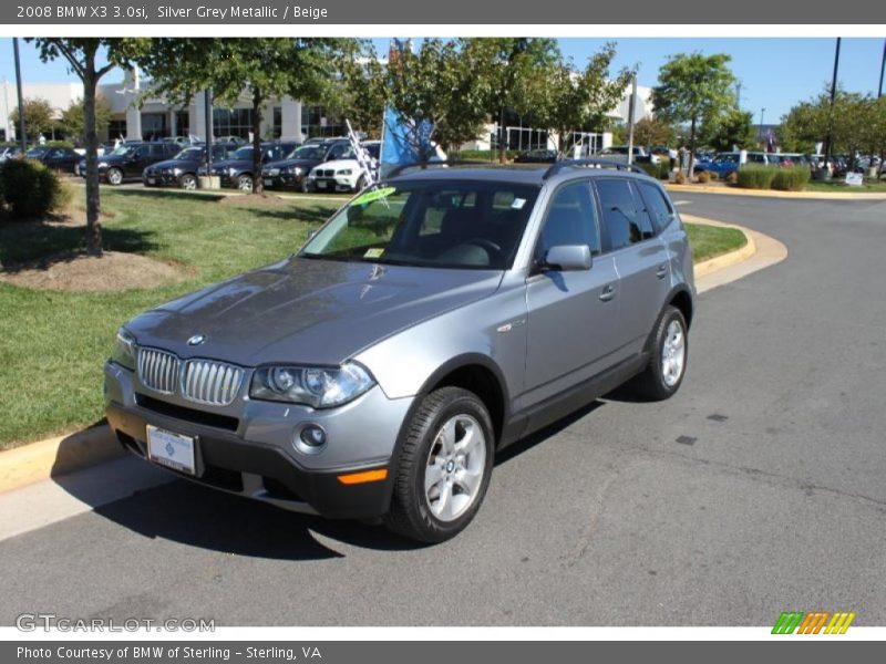 Silver Grey Metallic / Beige 2008 BMW X3 3.0si