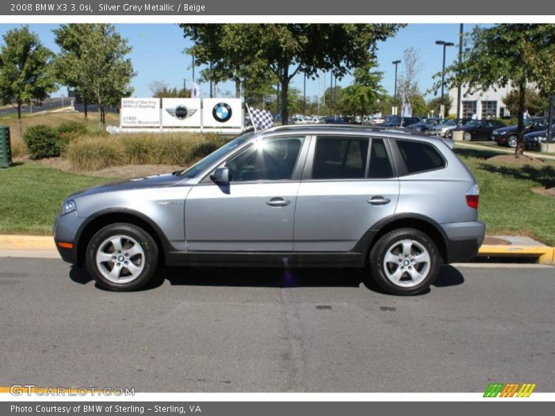 Silver Grey Metallic / Beige 2008 BMW X3 3.0si