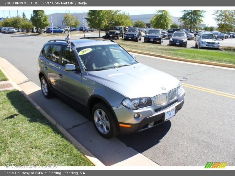 Silver Grey Metallic / Beige 2008 BMW X3 3.0si