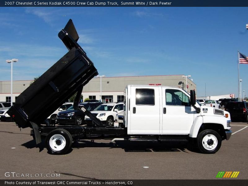 Summit White / Dark Pewter 2007 Chevrolet C Series Kodiak C4500 Crew Cab Dump Truck