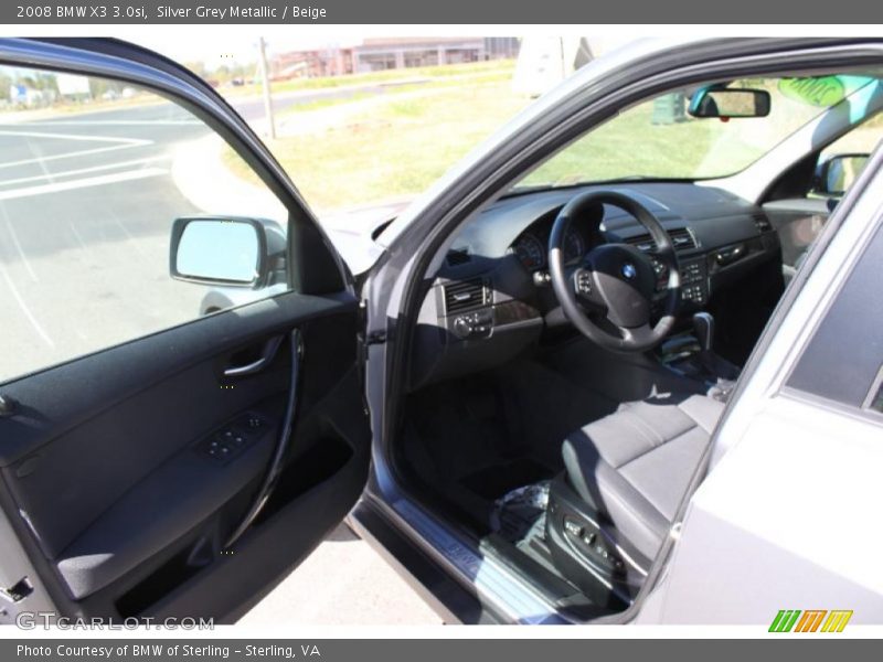 Silver Grey Metallic / Beige 2008 BMW X3 3.0si