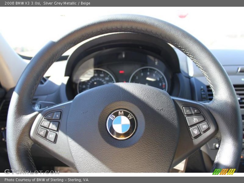 Silver Grey Metallic / Beige 2008 BMW X3 3.0si