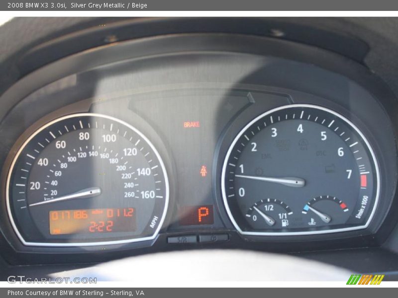 Silver Grey Metallic / Beige 2008 BMW X3 3.0si