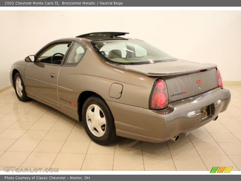 Bronzemist Metallic / Neutral Beige 2003 Chevrolet Monte Carlo SS