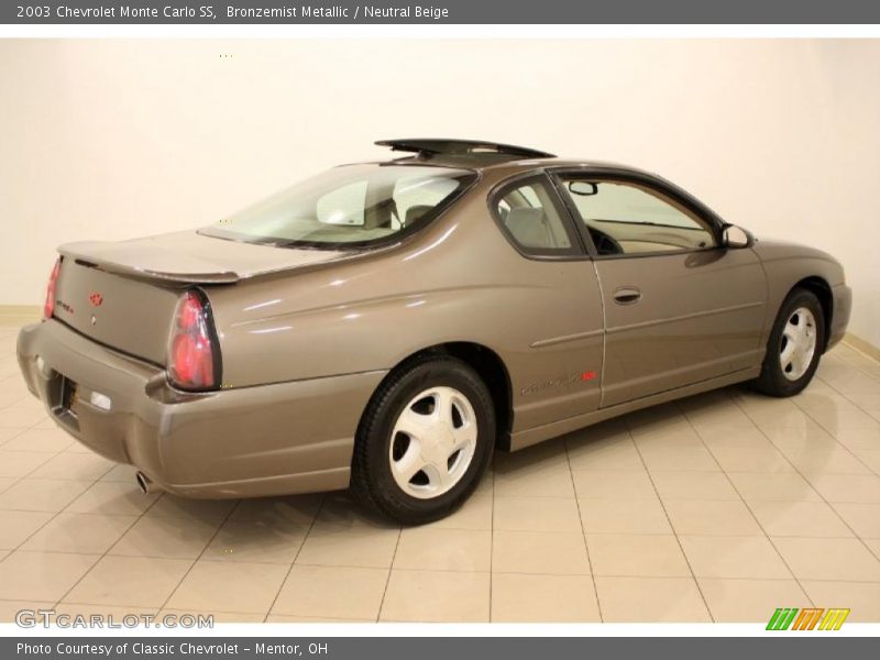 Bronzemist Metallic / Neutral Beige 2003 Chevrolet Monte Carlo SS