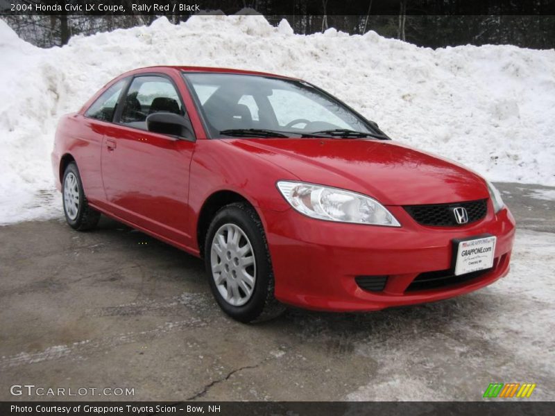 Rally Red / Black 2004 Honda Civic LX Coupe