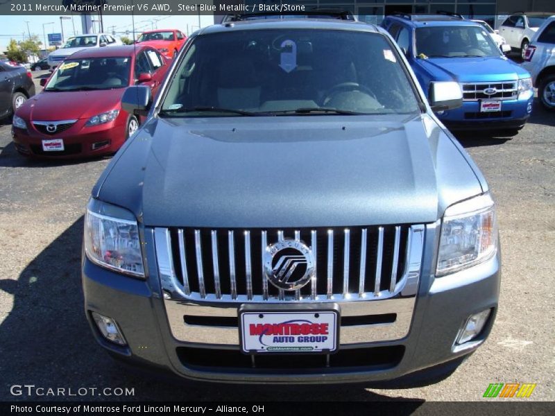 Steel Blue Metallic / Black/Stone 2011 Mercury Mariner Premier V6 AWD