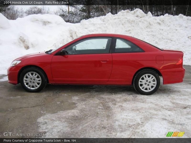Rally Red / Black 2004 Honda Civic LX Coupe