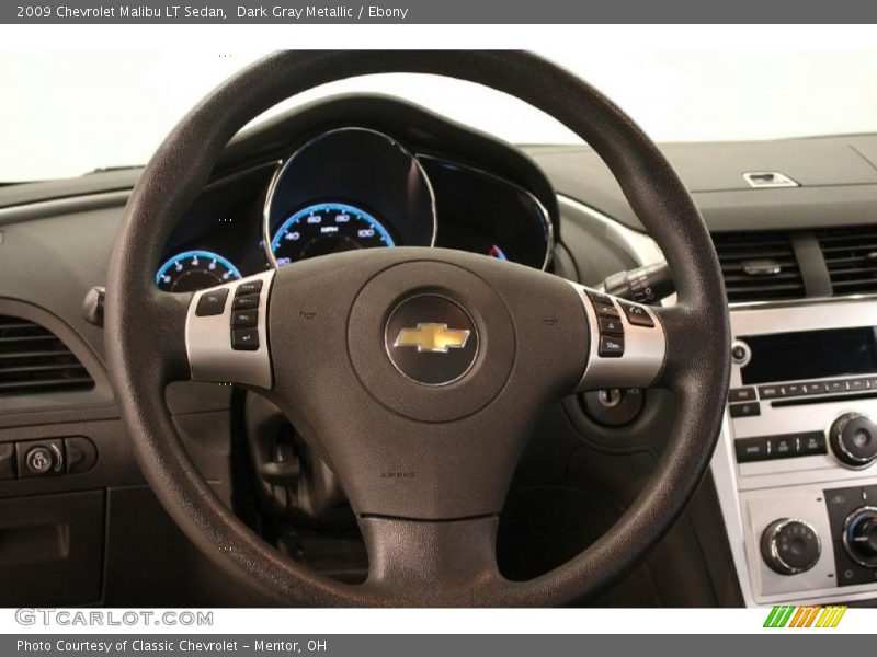 Dark Gray Metallic / Ebony 2009 Chevrolet Malibu LT Sedan