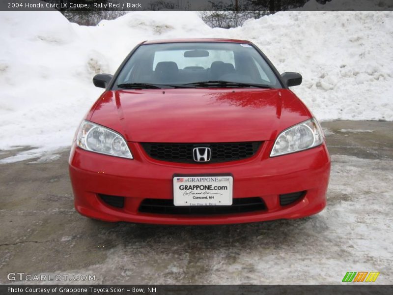 Rally Red / Black 2004 Honda Civic LX Coupe