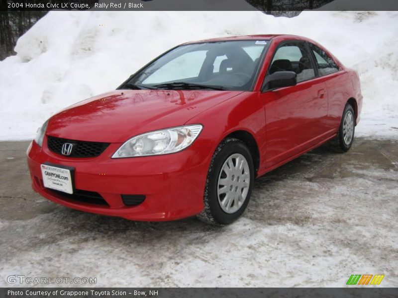 Rally Red / Black 2004 Honda Civic LX Coupe