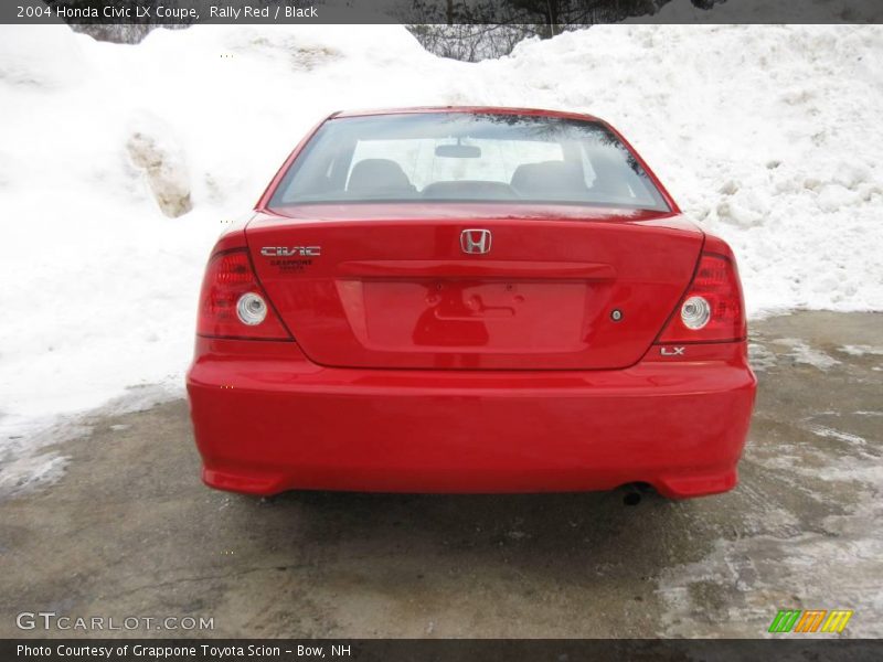 Rally Red / Black 2004 Honda Civic LX Coupe