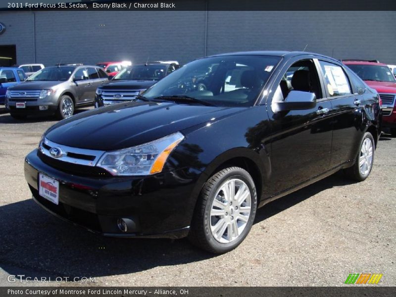 Ebony Black / Charcoal Black 2011 Ford Focus SEL Sedan