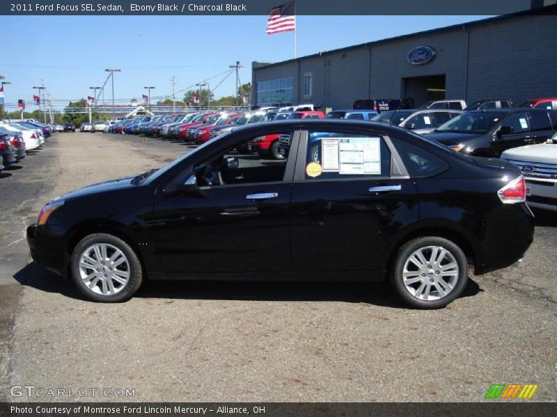 Ebony Black / Charcoal Black 2011 Ford Focus SEL Sedan