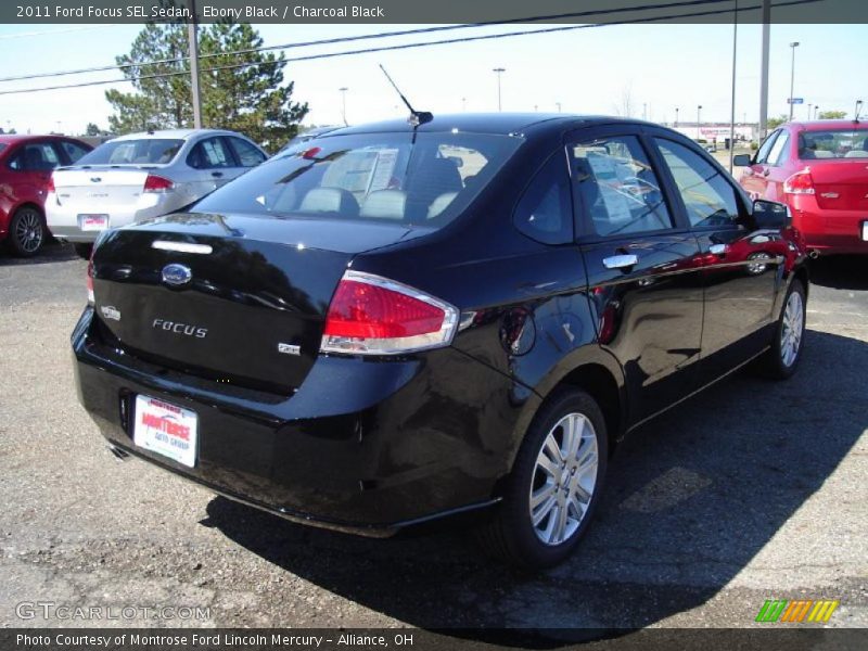 Ebony Black / Charcoal Black 2011 Ford Focus SEL Sedan