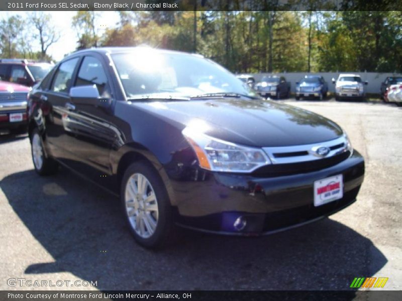 Ebony Black / Charcoal Black 2011 Ford Focus SEL Sedan