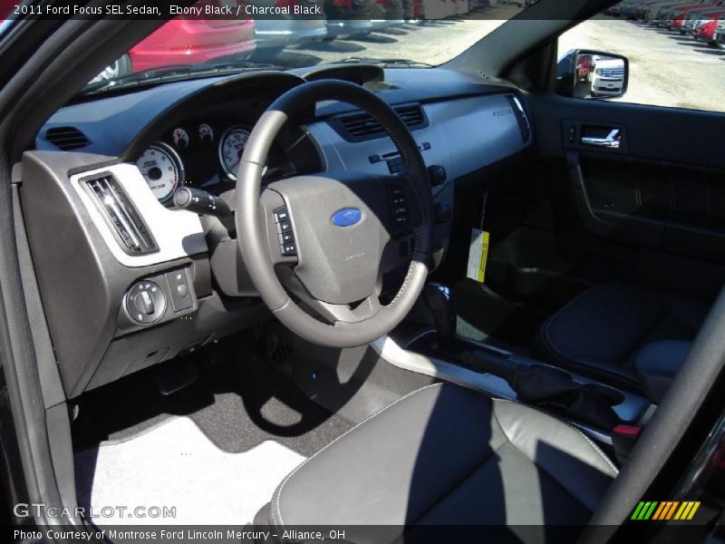 Ebony Black / Charcoal Black 2011 Ford Focus SEL Sedan