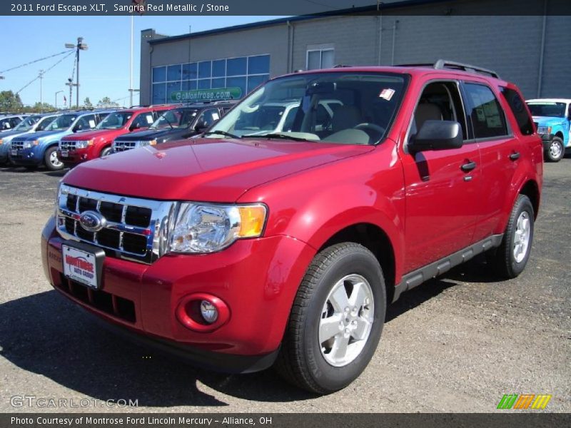 Sangria Red Metallic / Stone 2011 Ford Escape XLT