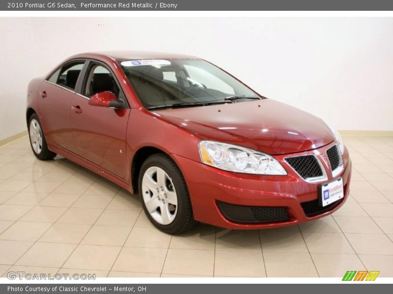 Performance Red Metallic / Ebony 2010 Pontiac G6 Sedan