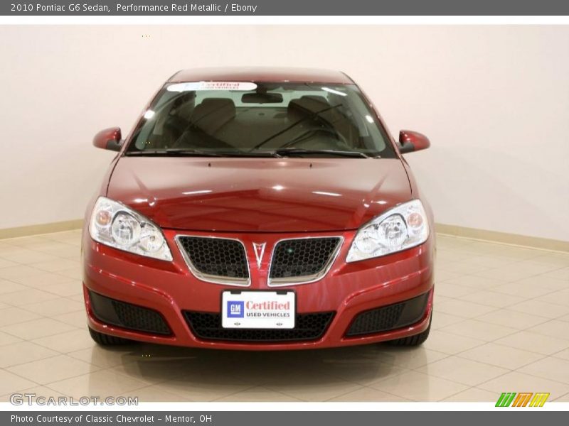 Performance Red Metallic / Ebony 2010 Pontiac G6 Sedan