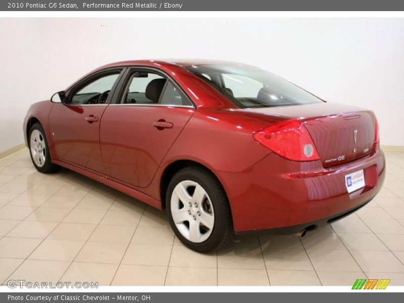 Performance Red Metallic / Ebony 2010 Pontiac G6 Sedan