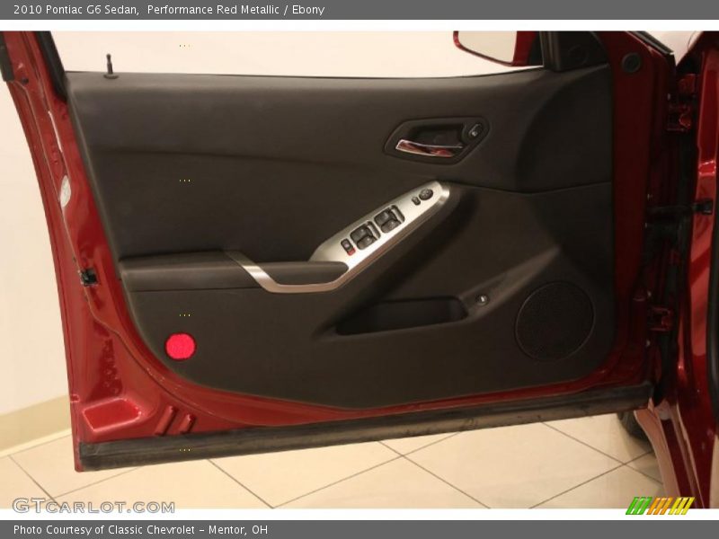 Performance Red Metallic / Ebony 2010 Pontiac G6 Sedan