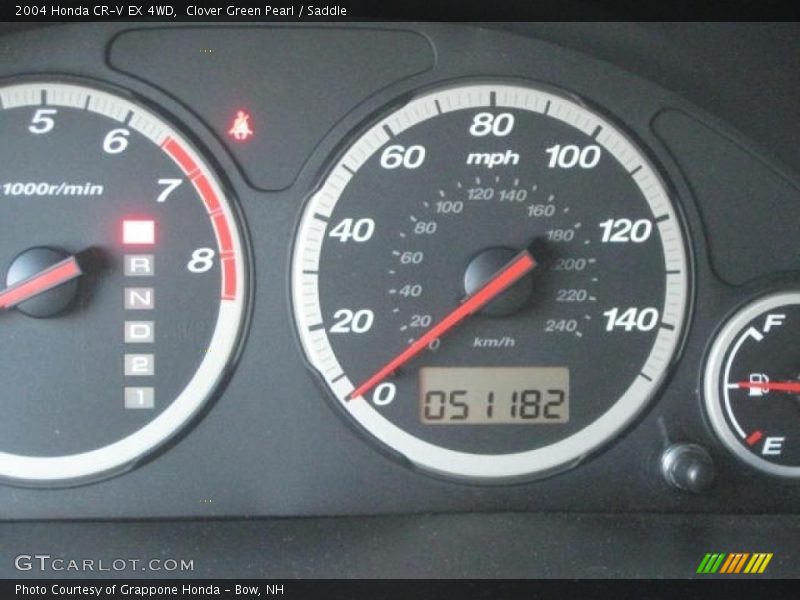 Clover Green Pearl / Saddle 2004 Honda CR-V EX 4WD