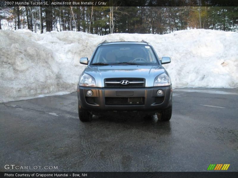 Alpine Frost Blue Metallic / Gray 2007 Hyundai Tucson SE