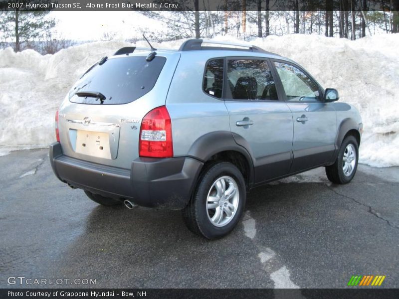 Alpine Frost Blue Metallic / Gray 2007 Hyundai Tucson SE