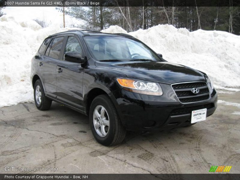 Ebony Black / Beige 2007 Hyundai Santa Fe GLS 4WD