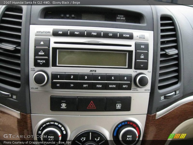 Ebony Black / Beige 2007 Hyundai Santa Fe GLS 4WD