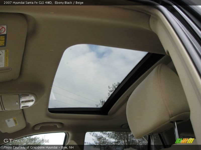 Ebony Black / Beige 2007 Hyundai Santa Fe GLS 4WD