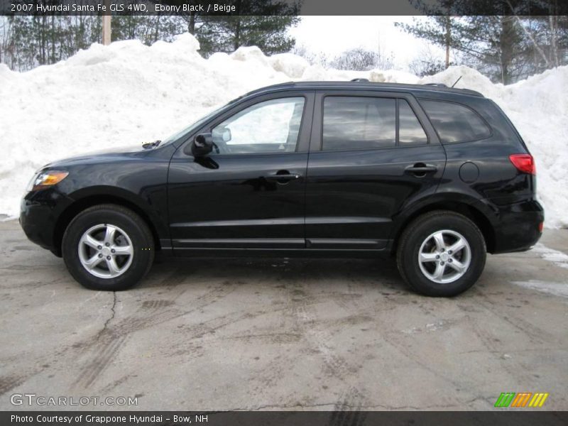 Ebony Black / Beige 2007 Hyundai Santa Fe GLS 4WD