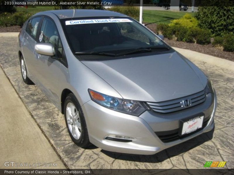 Alabaster Silver Metallic / Gray 2010 Honda Insight Hybrid EX