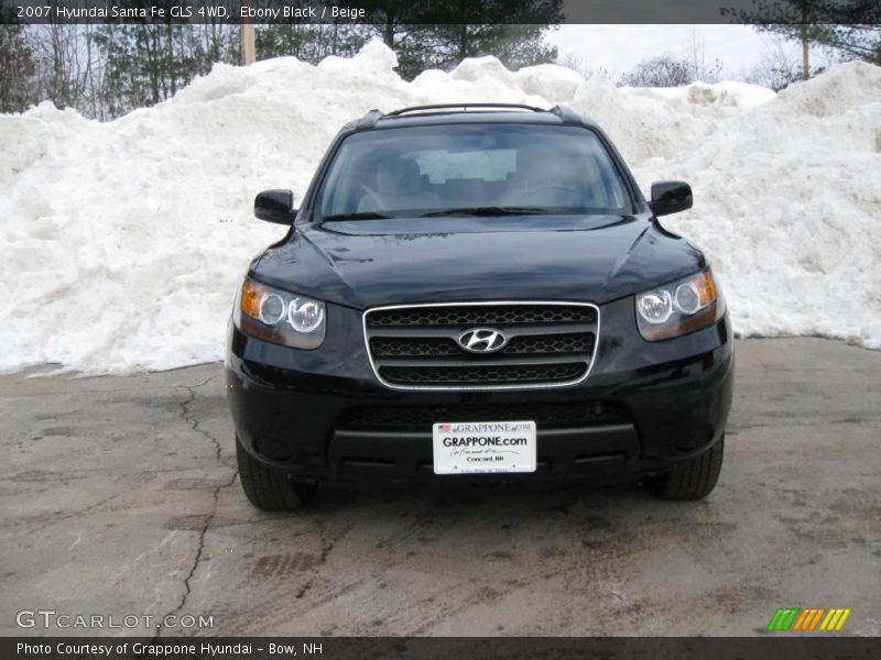 Ebony Black / Beige 2007 Hyundai Santa Fe GLS 4WD