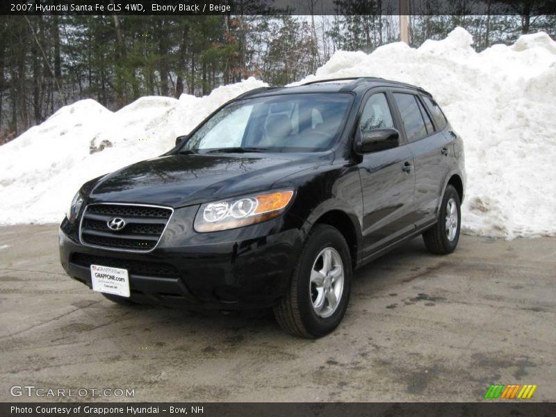 Ebony Black / Beige 2007 Hyundai Santa Fe GLS 4WD
